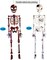 Halloween Decorations Outdoor & Indoor Statues 49.6''Large Halloween Skeleton Decor 4.1ft Stainless Steel Scary Skeleton Halloween Decorations for Outside Yard Garden Lawn Party